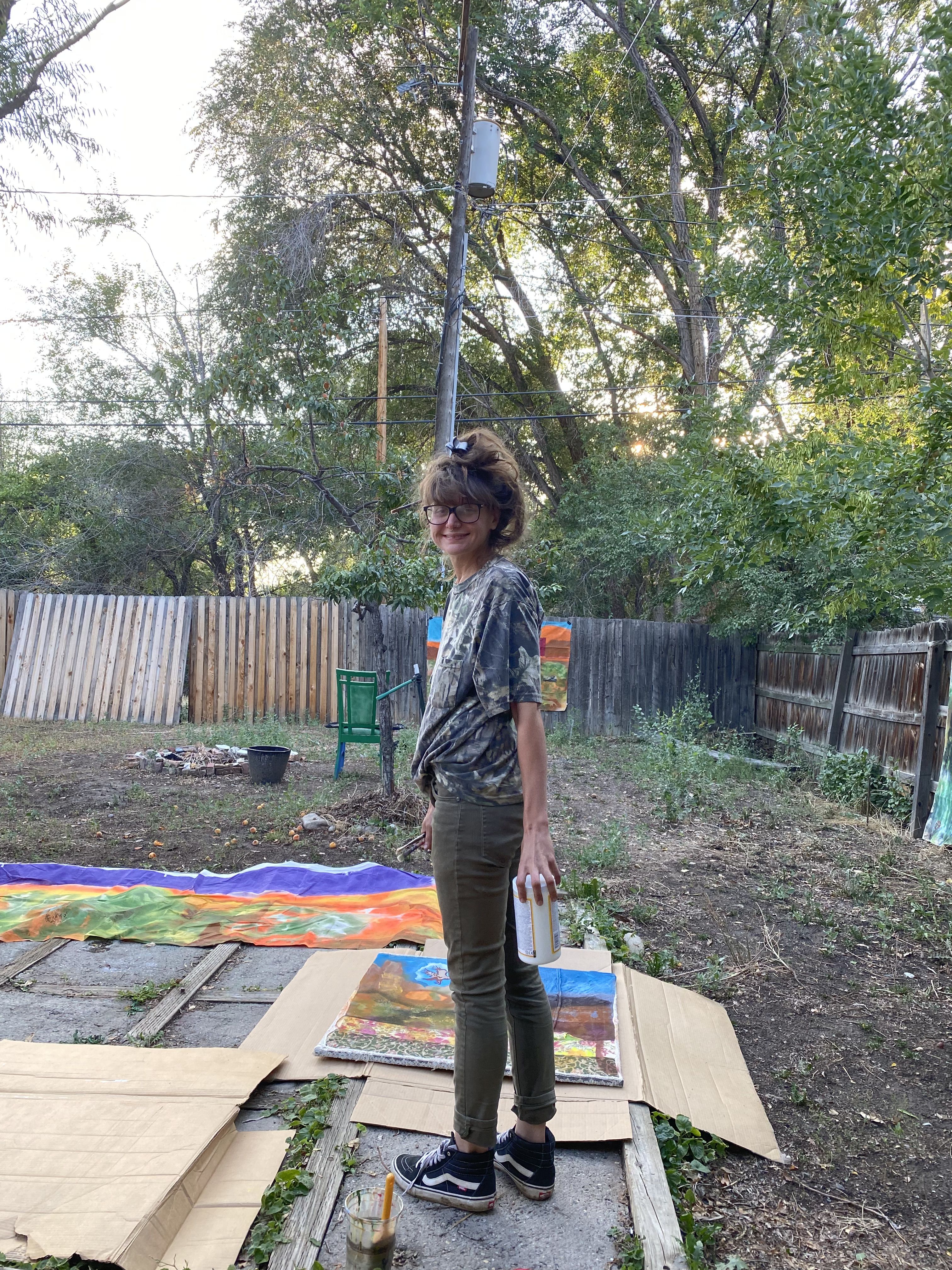 Working Outside On Art